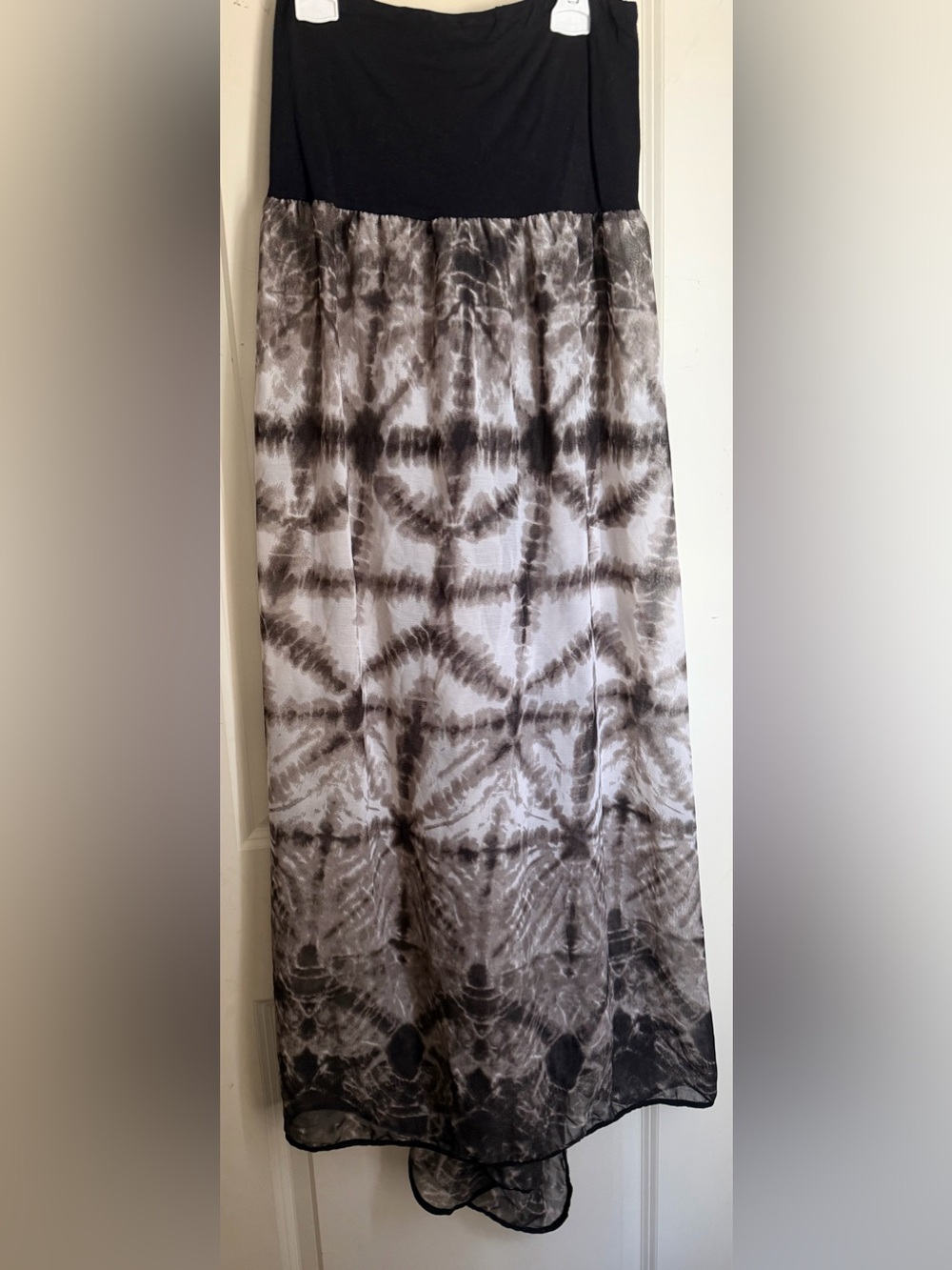 Raviya geometría ethereal Tie-Dye cover up dress sheer strap beachy goth Y2K bog - Picture 8 of 8